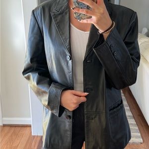 Black leather jackett